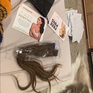 Real hair 18 inches long pony tail.